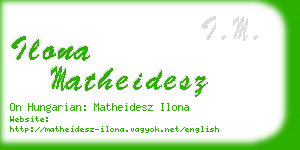 ilona matheidesz business card